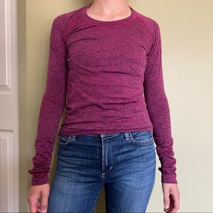 Lululemon Swiftly Tech Long Sleeve Shirt size 4 - magenta colour